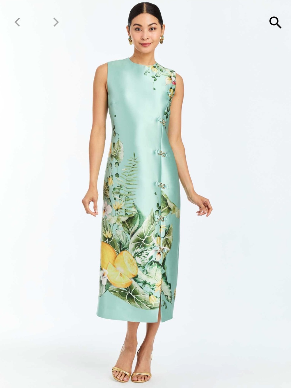 NWT Mestiza New York Serena Midi Dress Size 8 In Citron Tableau - Picture 3 of 12
